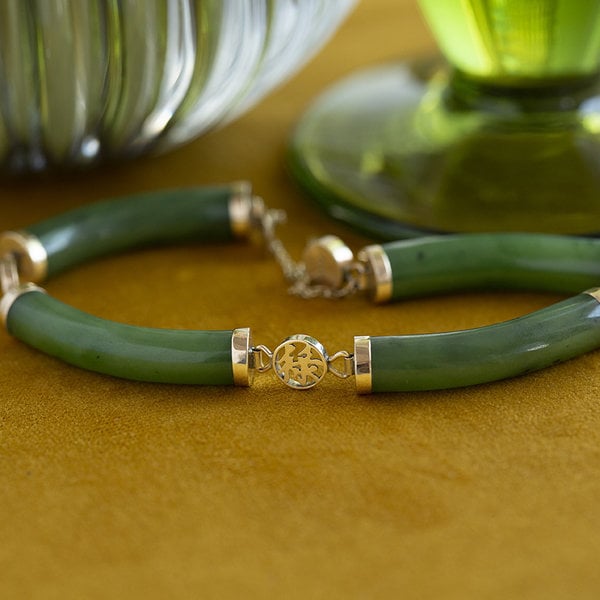 RossSimons Jade Good Fortune Bracelet in 18kt  Ubuy India