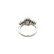 vintage White gold ring with ruby and diamond 14 krt