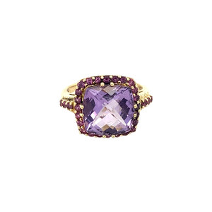 Ring with amethyst 9 krt