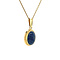 Gold pendant with lapis lazuli 14 krt