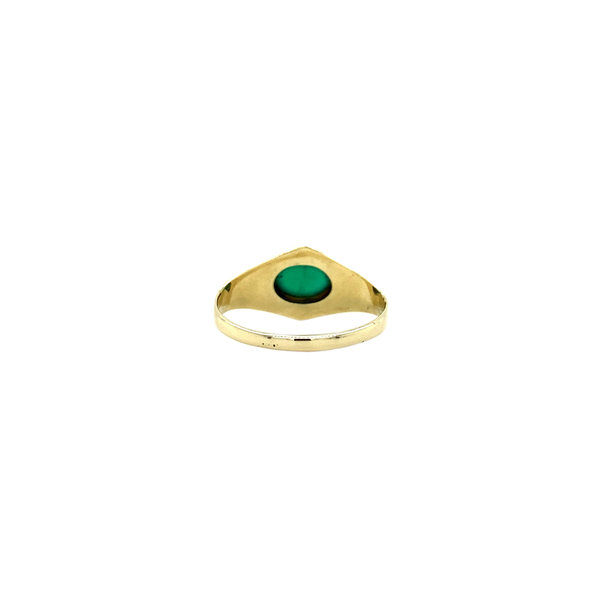 Gold ring with chrysopal 14 krt