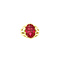 vintage Gold ring with synthetic ruby 18 krt