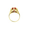 vintage Gold ring with synthetic ruby 18 krt