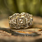 vintage Gouden art deco ring met roosdiamant 14 krt