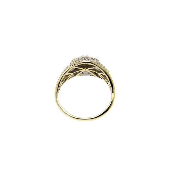 vintage Gouden ring met diamant 14 krt