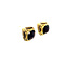 vintage Gold ear studs with garnet 14 krt