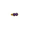 vintage Gold ear studs with amethyst 14 krt