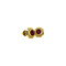 vintage Gold ear studs with garnet 14 krt