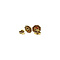 vintage Gold ear studs with garnet 14 krt