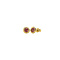 vintage Gold ear studs with pink tourmaline 14 krt