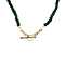 vintage Gold necklace with green tourmaline 14 krt