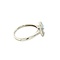 vintage Witgouden ring met topaas en diamant 14 krt