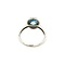 vintage White gold ring with topaz and diamond 14 krt