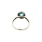 vintage Witgouden ring met topaas en diamant 14 krt