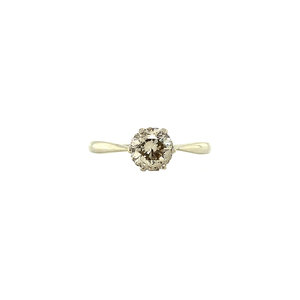 Witgouden solitair ring met diamant 0.90crt. 14 krt