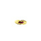 vintage Gold ring with ruby and diamond 18 krt