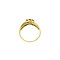 vintage Gold ring with ruby and diamond 18 krt