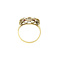 vintage Gouden art deco ring met robijn en diamant 14 krt