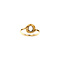 vintage Ring met topaas en zirkonia 9 krt