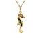 vintage Gold seahorse pendant enamel 18 crt