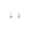 vintage Gold earrings with glass stone 14 krt