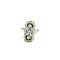 vintage White gold princess ring with diamond 14 krt