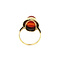 vintage Gold ring with stripe agate 14 krt