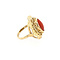 vintage Gold ring with red coral 14 krt