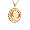vintage Gold pendant with cameo 14 krt