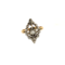 vintage Gold ring with rose diamond 18 krt/925