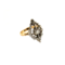 vintage Gold ring with rose diamond 18 krt/925