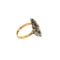 vintage Gold ring with rose diamond 18 krt/925