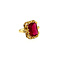 vintage Gouden ring met robijn 14 krt