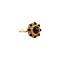 vintage Gold entourage ring with garnet 14 krt