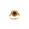 vintage Gold entourage ring with garnet 14 krt