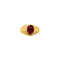 vintage Gold ring with synthetic ruby 18 crt