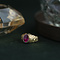 vintage Gold ring with synthetic ruby 18 crt