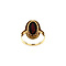 vintage Gold ring with garnet 14 krt