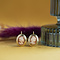 vintage Gold earrings with cameo 14 krt