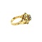 vintage Gouden ring met blauwe spinel 18 krt