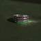vintage White gold ring with ruby 18 krt