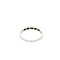 vintage White gold ring with emerald 18 krt