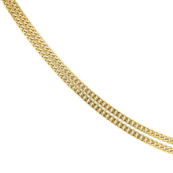 vintage Gold length necklace gourmet 41 cm 14 krt