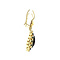 vintage Gold earrings with garnet 14 krt