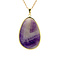 vintage Gouden hanger met amethist kwarts 14 krt