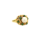 vintage Gold ring with pearl and turquoise 18 krt