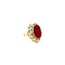 vintage Gouden ring met carneool 14 krt