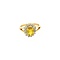 vintage Gouden ring met gele saffier en diamant 18 krt