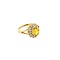 vintage Gold ring with yellow sapphire and diamond 18 crt