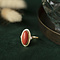 vintage Gold ring with red coral 14 krt